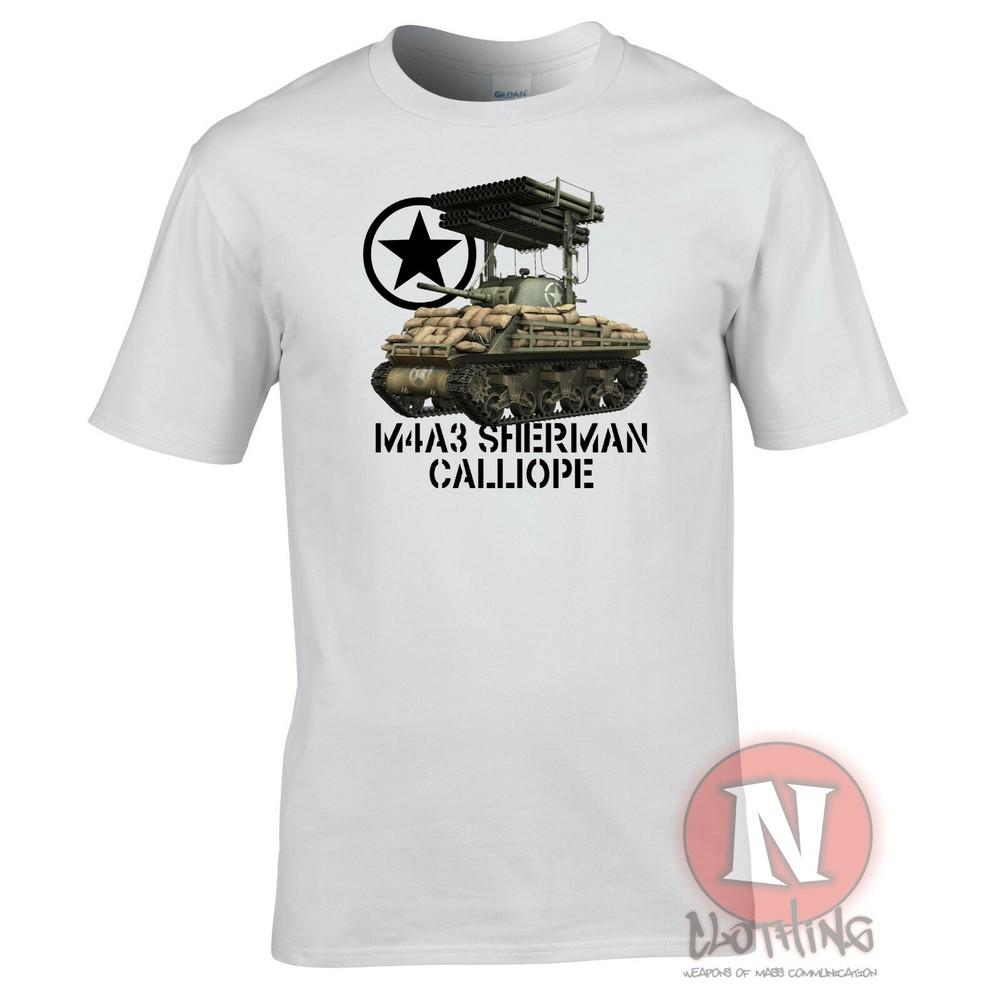M4 Sherunisex Calliope Tank TShirt T34 Rocket Launcher Allied Vehicle Wot Us Army S