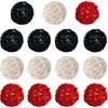 15 Pieces Wicker Rattan Balls Decorative Orbs Vase Fillers for Craft, Party, Wedding Table Decoration, Baby Shower, Aromatherapy Accessories, 2 Inch