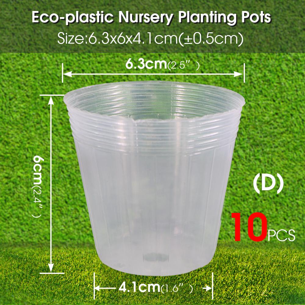 Reusable Orchid 10PCS  Transparency  Nursery Pot Plants Grow Nutrition Cups for Garden Flower Transplanting Propagation  Contain