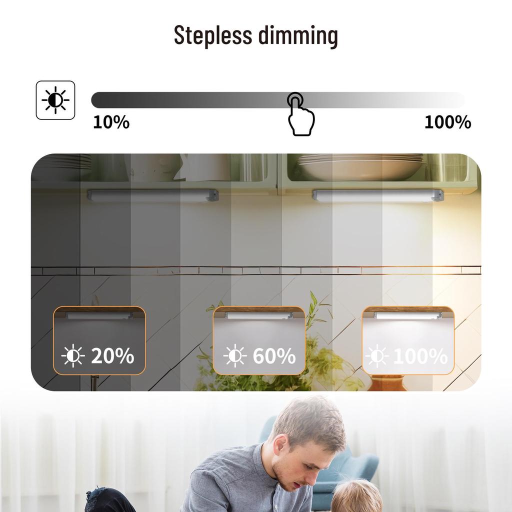 Smart Wireless Motion Sensor LED Night Light for Dorms and Cabinets