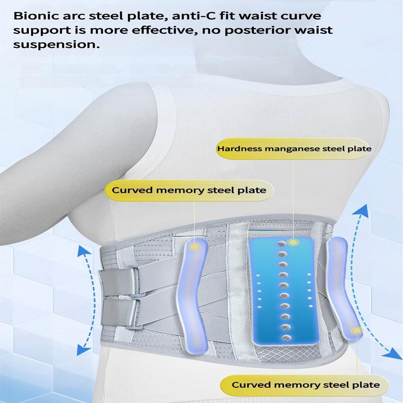 Lumbar Support Waist Belt Health Therapy Breathable Back Spine Support Corset Adjustable Back Support Strap for Men and Women Back Bracket