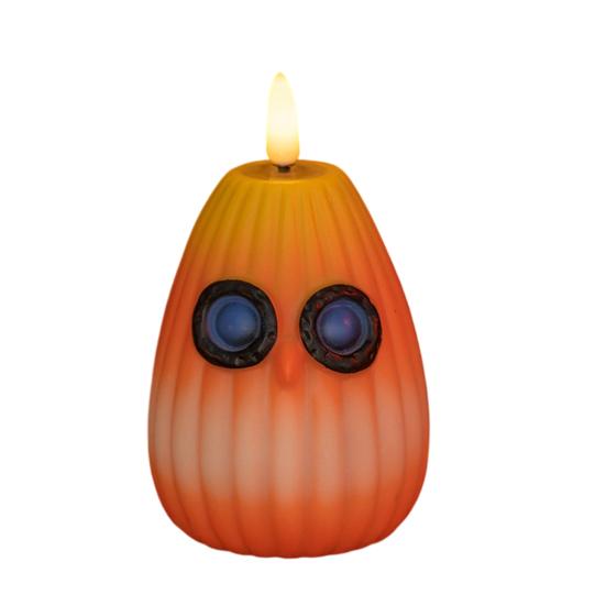 Autumn Owl Flameless Candle LED Night Light Battery Operated Flickering Candle Light Halloween Christmas Home Decor