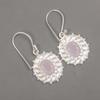 Rose Chalcedony Gemstone Earrings, Handmade 925 Solid Sterling Silver Jewelry, Designer Silver Earrings Gift for Sister