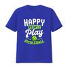 Happy People Play Pickleball T Shirt Paddle Funny Player Paddleball Sport Lover Vintage Top For Everyday Wear Homme