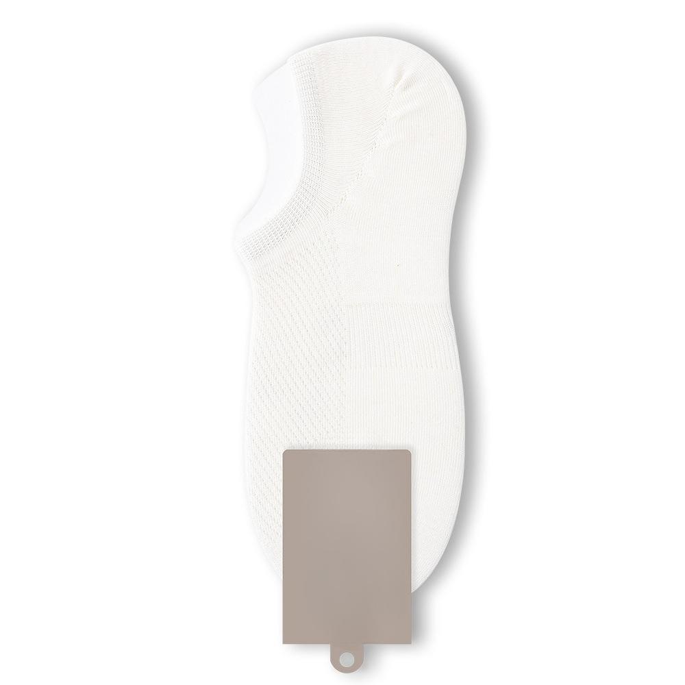 Men's Spring and Summer Thin Cotton Sweat Absorbing Boneless Antibacterial Mesh Invisible Heel Socks