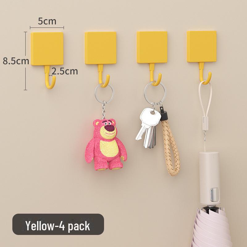 Punch-Free Strong Adhesive Wall Hooks - Round Key & Kitchen Hooks