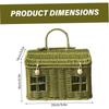 Garden Harvest Basket, House Shaped Rattan Picnic Basket, Decorative Hand Woven Shelf Organizer,for Organizing, Storage.