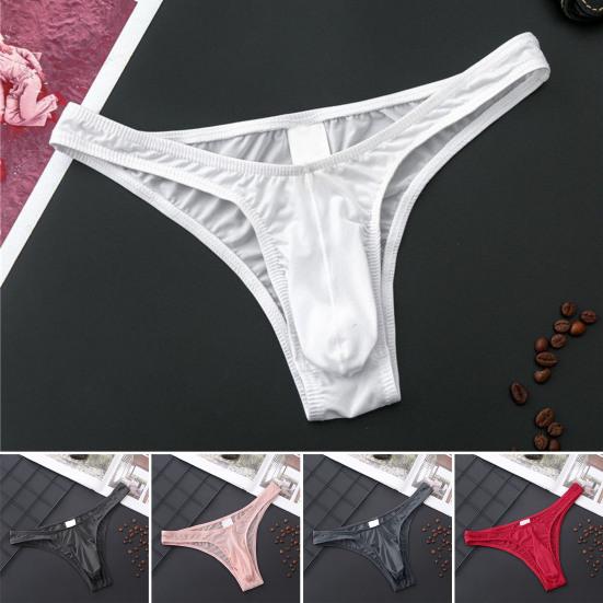 Men Briefs U Convex Breathable Elastic Transparent Ultra-soft Non-slip Low Rise Stretchy Men