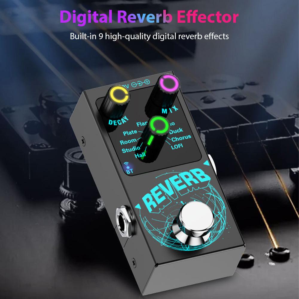 Guitar Effects Pedal Digital Reverb Guitar 9 Different Reverb Guitar Effect Pedal Wireless Accompaniment DECAY MIX