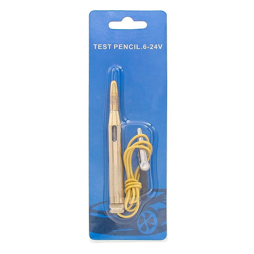 Car Light Tester Lamp DC Voltage Tester Circuit Copper Auto Test Pen Detector Probe Light System Test Probe Lamp 6V/12V/24V