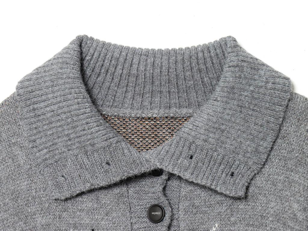 Retro Plaid Polo Collar Sweater - 2026 Autumn/Winter Fashionable Knit Top