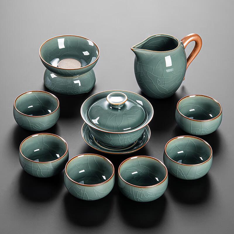 Chinese Ge Kiln Gaiwan Tea Set
