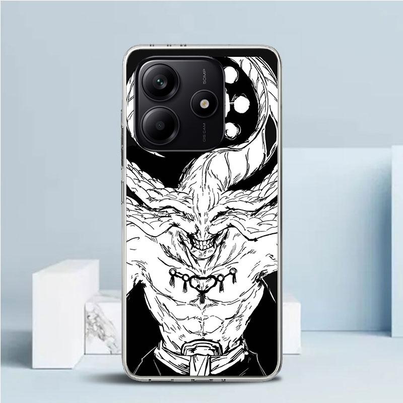 Kaisen J-Jujutsu Sukuna Mahoraga Phone Case For Xiaomi Redmi Note 15 14 14S 13 12S 12 Pro Plus 11S 11 11T 11E 10S 10 + Soft TPU