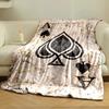 An artistic depiction of the ace of spades card with abstract details. for all seasons blanket lunch break throw gift