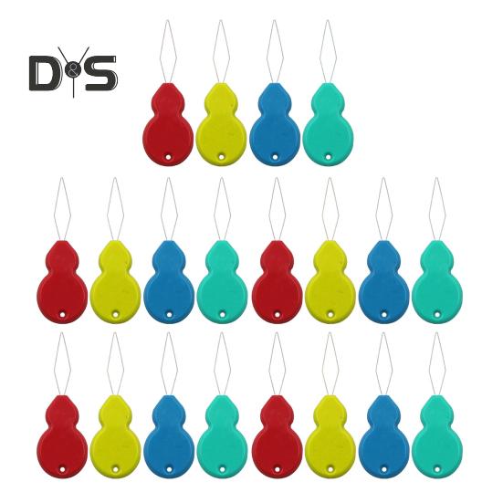 

20 шт. нитевдеватели в форме тыквы, пластиковый нитевдеватель, инструмент для заправки нити для пожилых людей, для вышивки и ручного шитья разноцветный