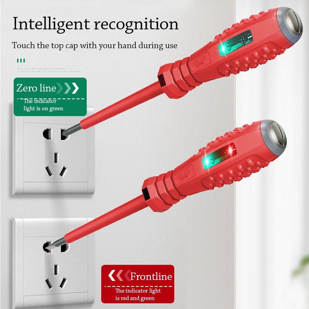 

Intelligent Induction Electric Tester Pen with Indicator Word/Cross Screwdriver Electrician Tool High Torque Voltage Sensor Pen