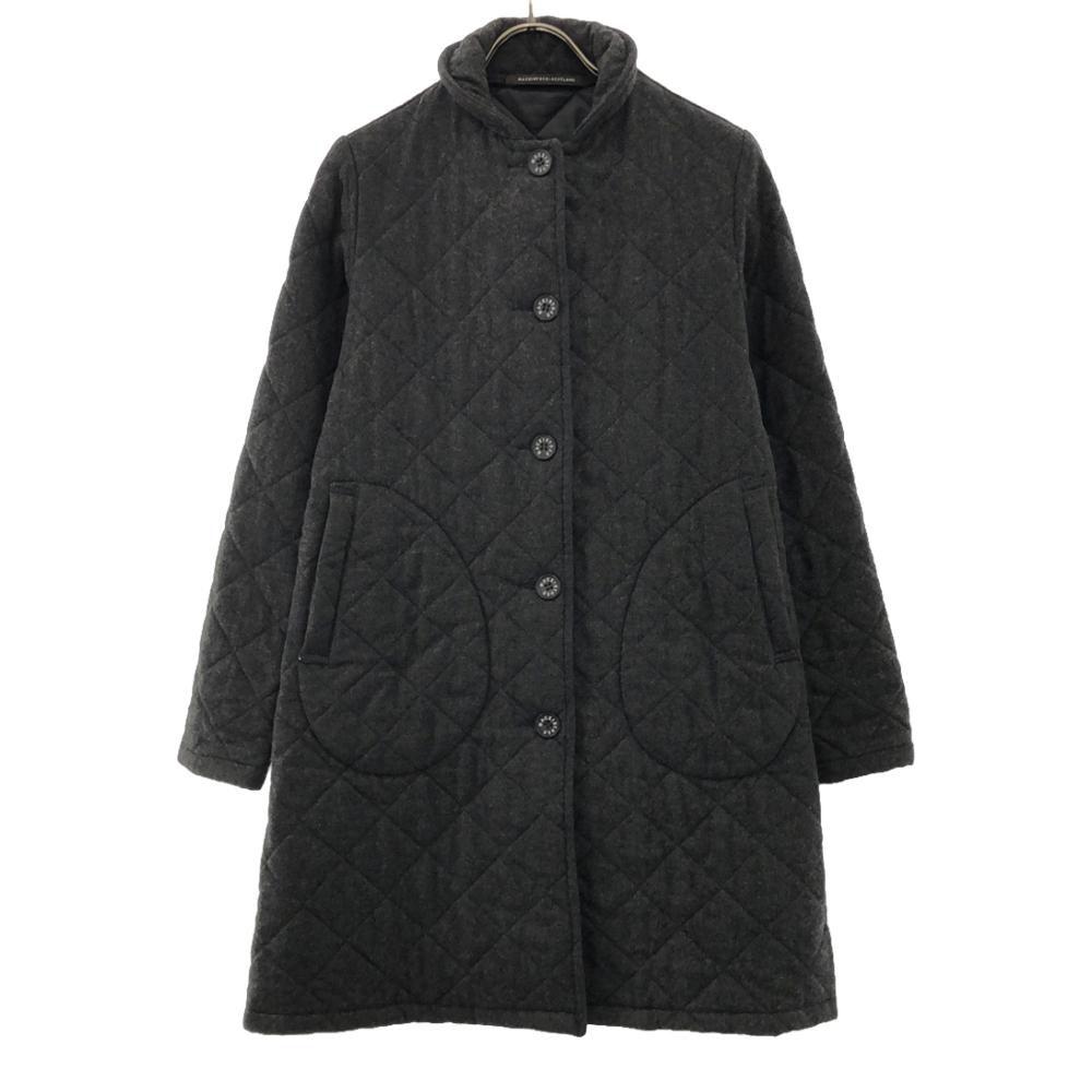 MACKINTOSH SCOTLAND Wool 100% Quilted Coat 34 Dark Gray Women Used