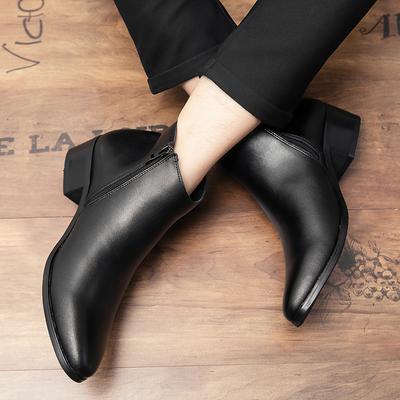 Męskie buty Chelsea marki Retro skórzane męskie botki wygodne buty dla mężczyzn buty motocrossowe na zewnątrz buty biznesowe męskie