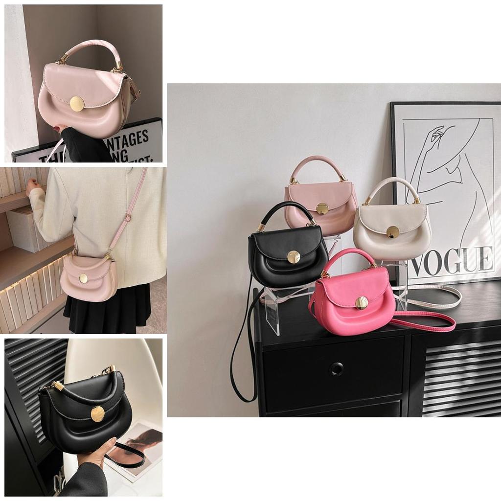 2023 New Candy-colored Pu Leather Crossbody Bag For Women