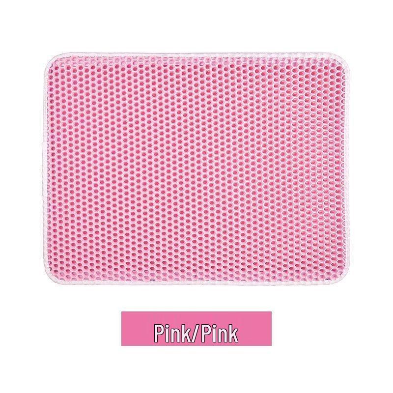 Double-Layer Cat Litter Mat with Anti-Scratch and Sand Control