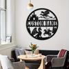 Personalized Fantasy Knight Dragon Metal Wall Art Custom Name Round Sign Deco Hot Sale Home Garden Kitchen