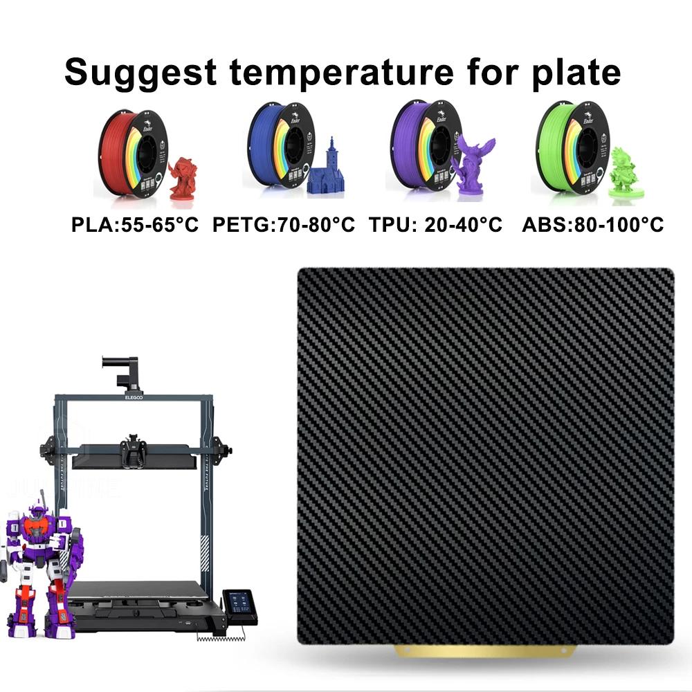 330x330mm PEI Spring Steel Sheet Flexible Print Build Plate Removable Surface Platform For ELEGOO Neptune 4 Plus 3D Printer