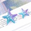2 Pcs/Pack Gradient Starfish Pendant With Multicolor Resin Pearl Plane For DIY Bracelet Hair Earring Backpack Keychain Hanging Ornament Decor