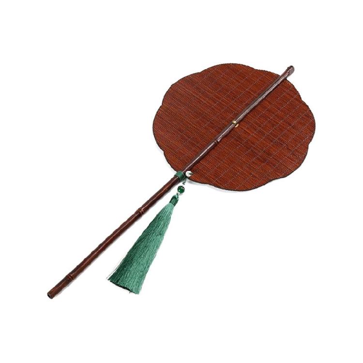 Дышащий Бамбук Шелк Ремесленный Складной Ручной Веер Летний Ручной Охлаждающий Инструмент Декоративное Традиционное Ремесленное Изделие темно-коричневого