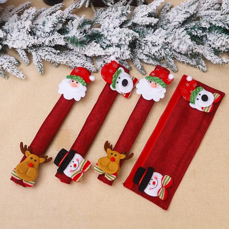 Plaid Red Stylish Fridge Handle Glove Add A Pop Of Color To Your Refrigerator For Christmas