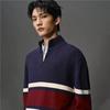 GIORDANO CONCEPTS Men's Color-block Stripe Half-Zip Knit Sweater