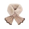 Furry Scarf for Women In Autumn and Winter All Match Korean Style Thickened Warm Knitted Rex Rabbit Plush Cross Cervical Spine Fur Collar