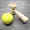 Jumbo Kendama Large Light Pastel Performance Kendama for (Japanese Cup-and-Dama) - 24cm, Yellow, Wooden, Color, Display, Adults, HB-630