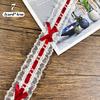1Yard Bow Pleated Lace Trim Handmade Diy Decoration Baby Clothes Skirt Hem Clothing Lace Accessories Curtains Home Decoration