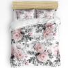 Romantic Flowers Sakura Pink Duvet Cover With Pillow Case Custom 3pcs Bedding Set Quilt Cover Double Bed Home Textile