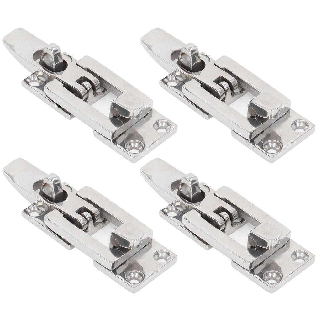 4Pcs Heavy Duty Anti Rattle Latch Robust Portable Easy Installation Mirror Finish Door Latch Lock