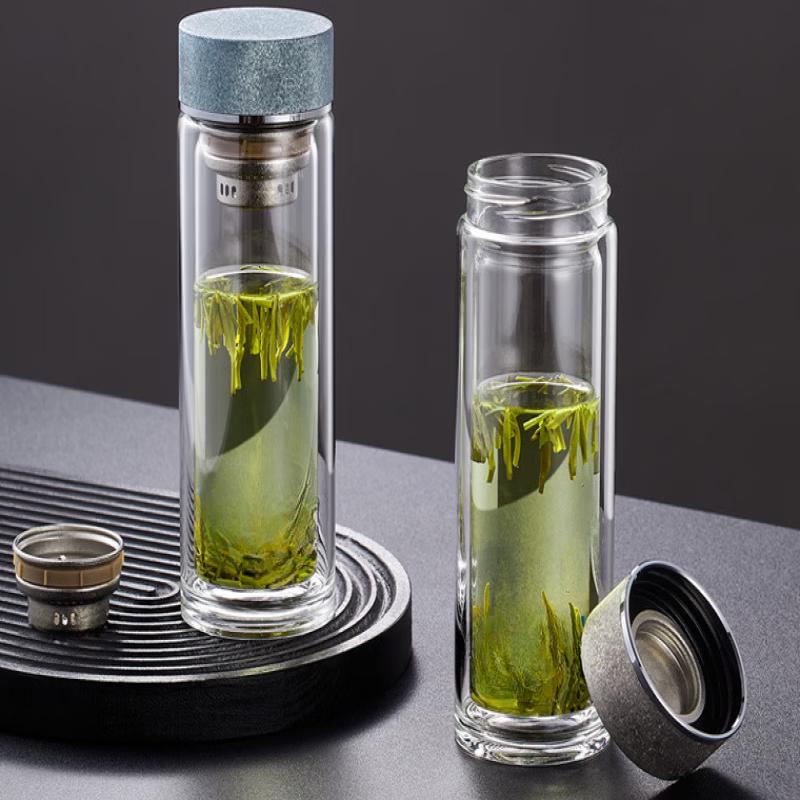 Shangqi Double-Layer Borosilicate Glass Tea Infuser Bottle