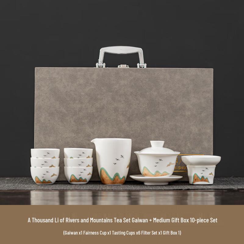 Ting Le Chinese Suet Jade White Porcelain Tea Set