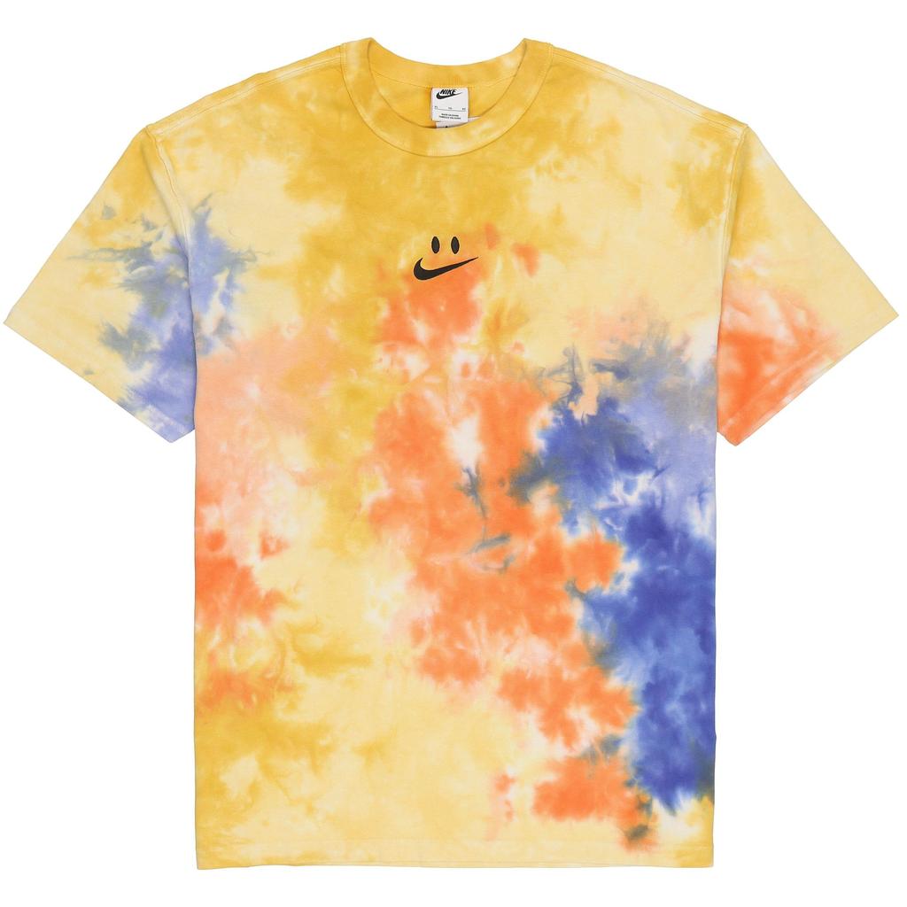 Nike Sportswear Tie-Dye Smiley Print Loose Short-Sleeve T-Shirt Men Tops Orange DX7849-819