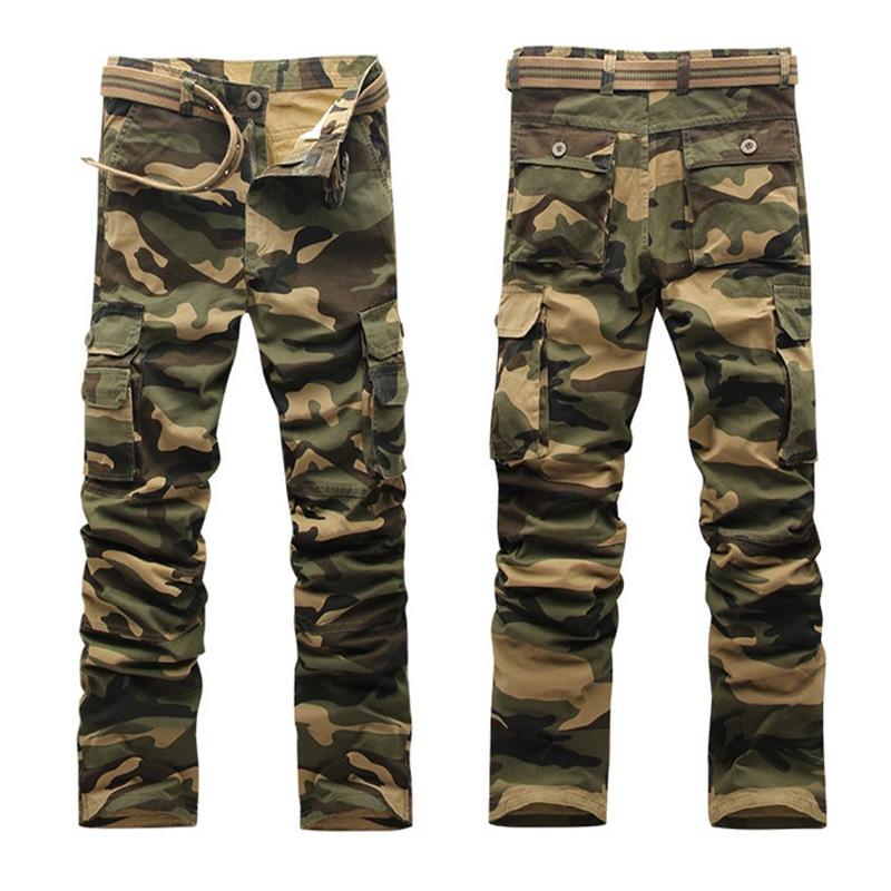 

Trendy Men s Camouflage Cargo Pants - All Cotton, Military Style for Outdoor Casual Wear 29