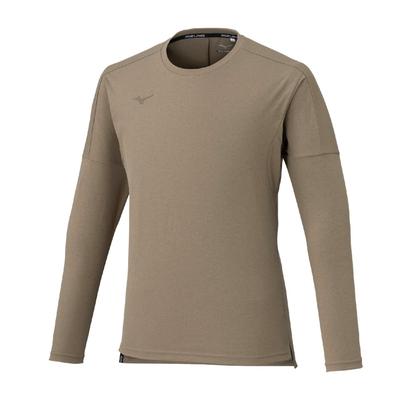 Weiches Trockentraining T-Shirt Größe M Herren (Lange Ärmel), Feuchtigkeitsableitend, Schnelltrocknend, Kamel, (32MAB029)