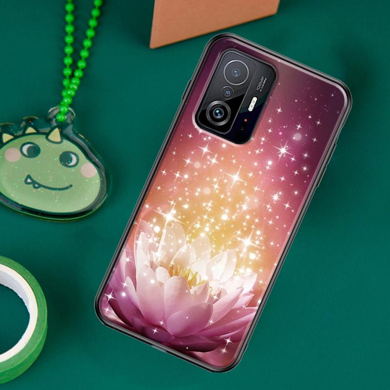 Lotus Blue White Flowers Case For POCO F5 X5 X3 Pro X4 F4 GT F3 M5s C40 Cover For Xiaomi 13 12 Lite 11T 12T Pro 12X