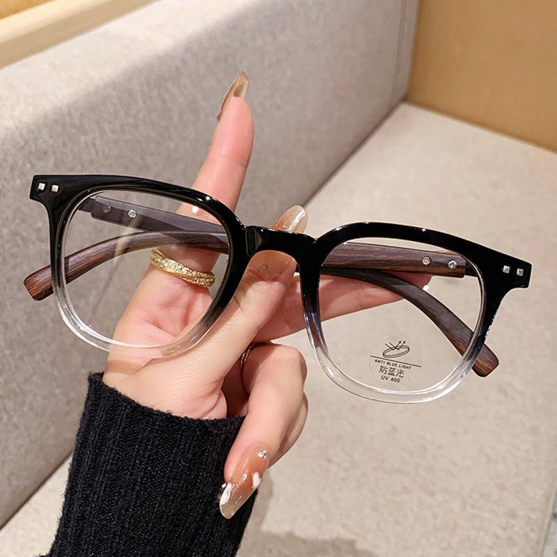 Square And Round Frame Glasses - Men's And Women's Identical Stylish Anti-blue Light Glasses3022