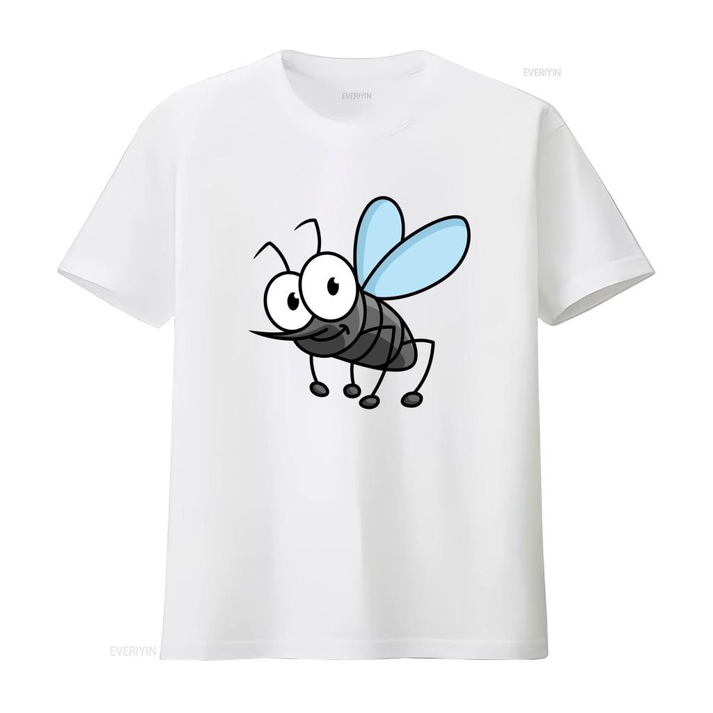 Unisexs Mosquito Print Cotton T Shirt Size XS to XL vintage Washed Breathable Slightly Casual Stretched Comfortable Unisex