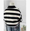 Spring and Autumn Boys Striped Sweatshirt Kids Long Sleeve Pullover Teen Lapel Polo Tops Children Clothes