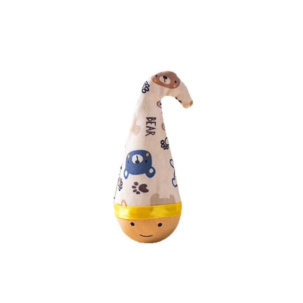 Cartoon Pattern Cat Tumbler Wobbler Wear-Resistant Bite-Resistant Kitten Wobble Ball with Feather Cat Interactive