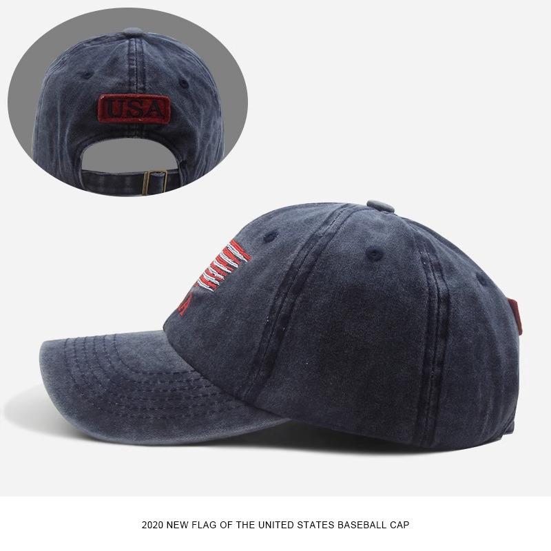 Baseball Cap Embroidered Letters Sunshade Sports and Leisure Outdoor Adjustable Washing and Old Curved Brim Sunshade Hat