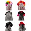 Artificial Flowers Lace Veil Hair Hoop Halloween Headband for Street Shooting