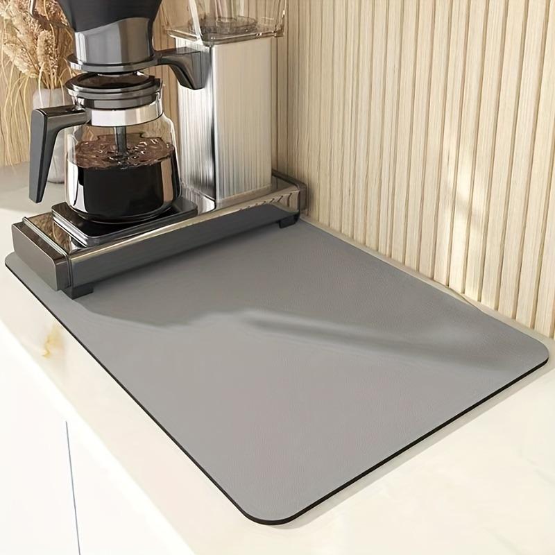 Solid Color Simple Placemat Kitchen Diatomite Dish Drainer Super Absorbent Coffee Rug Drain Pad Non-slip Bath Drying Dishes Mat