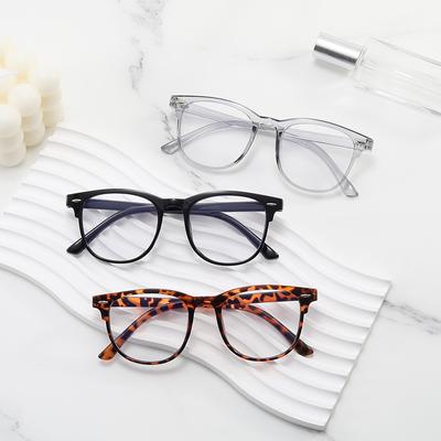 1PC Non-Prescription Blue Light Glasses Retro Square Frame Fashion Accessory for Computer Eye Protection UV Blocking Unisex