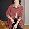 Spring Thin Long Sleeve Shirt Women Fashion Loose Fit Hong Kong Style Linen Blouse
